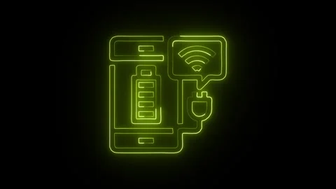 Connection Icon Isolated on Black Background Network Link Symbol Design Видео 331351940