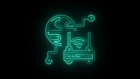 Connection Icon Isolated on Black Background Network Link Symbol Design 库存影片 331352017