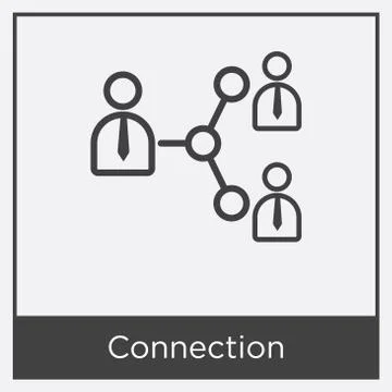 Connection icon isolated on white background Free Stock Illustration