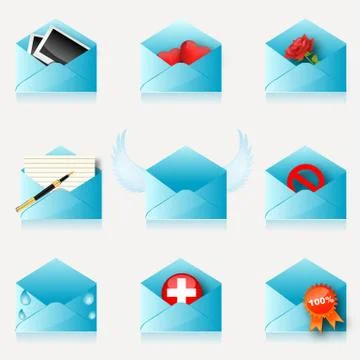 Connection icons Stock Illustration