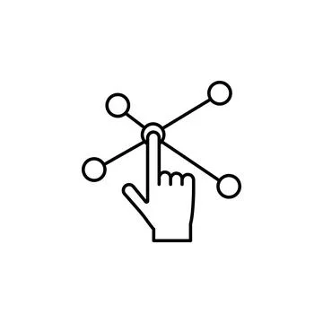 Connection interactive icon. Element of artificial intelligence icon for mobile 스톡 일러스트