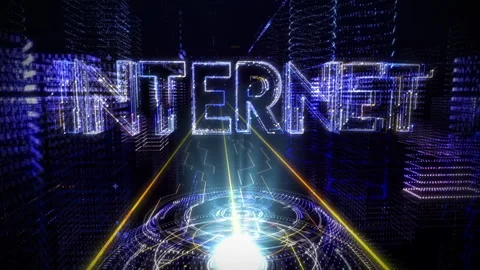 Connection Of Internet Network Inside Futuristic Hi-Tech Matrix Code World Stock Footage 259167808