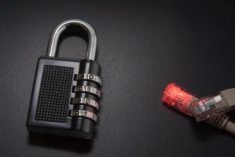 Connection to internet security, electronic security, Internet traffic encr.. Stock-Fotos