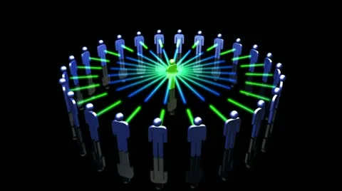 Connection Leader animation Video stock 12281154