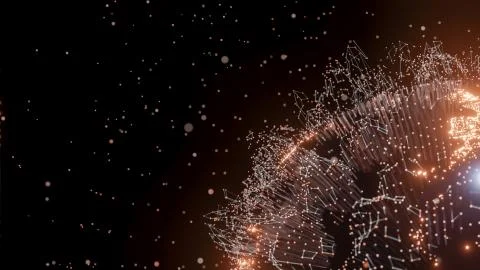 Connection lines and dots around Earth globe 스톡 일러스트