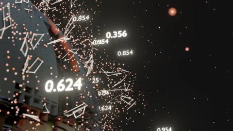 Connection Lines and Dots Around Digital Sphere 스톡 일러스트