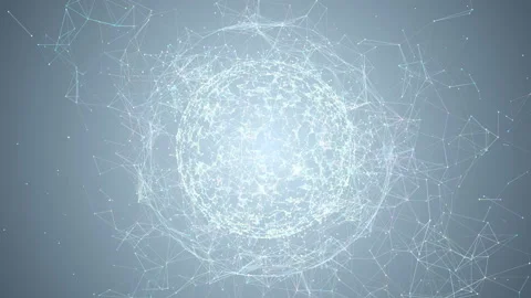 Connection lines around Earth globe. Sphere, globe and space in the form of a Stock Footage 114803156