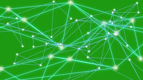 Connection lines motion graphics, technology system on green screen Stock Footage 270048326