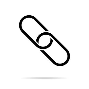 Connection link icon symbol, connected network linking Illustrazione stock