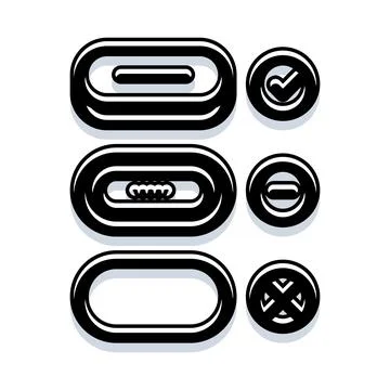 Connection links with security and user interface signs 스톡 일러스트