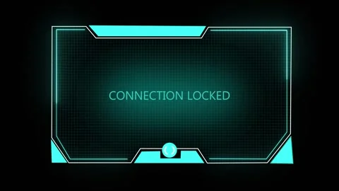 Connection locked message on futuristic digital screen. Connection locked f.. Stock Footage 337815713