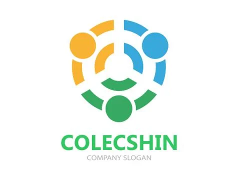 Connection logo idea template Stock Illustration