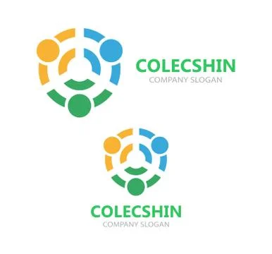 Connection logo idea template Stock Illustration