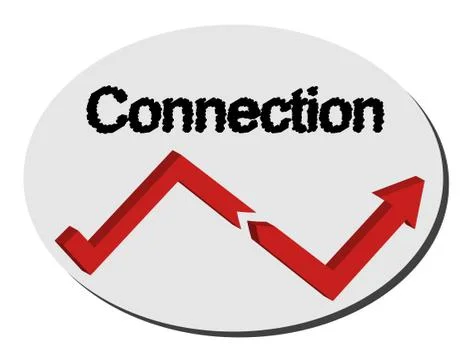 Connection logo Illustrazione stock