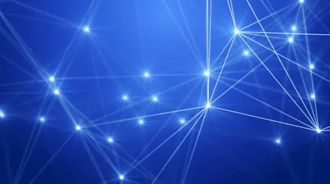Connection Loop Blue HD Video stock 23457827