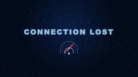 Connection Lost Digital Interface Network Error Message Signal Indicator Stock Footage 332695307