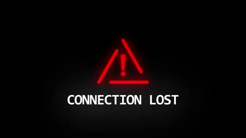 Connection Lost horizontal all the video danger attention icon animation. C.. Stock-Footage 331348244