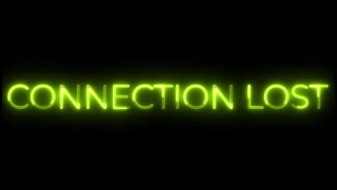 Connection Lost Neon Text Animation Video stock 318339313