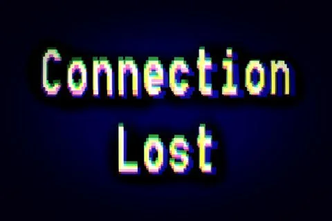 Connection lost pixels glitch Stock Illustration