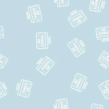 Connection lost signal line vector seamless pattern Stock Illustration