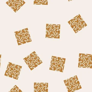 Connection molecular structure glyph seamless pattern Stock Illustration