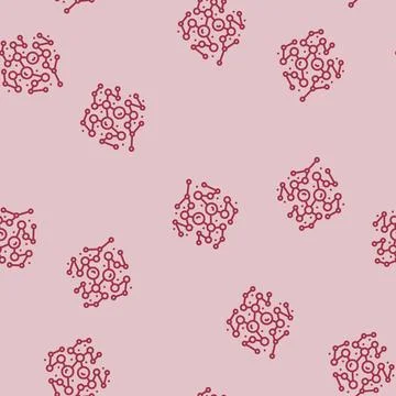 Connection molecular structure line seamless pattern Stock Illustration
