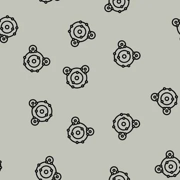 Connection molecular structure line vector seamless pattern Stock Illustration