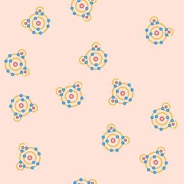 Connection molecular structure vector seamless pattern Illustrazione stock