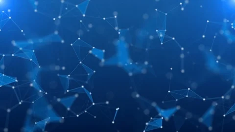 Connection motion blue network abstract background Stock Footage 88743972