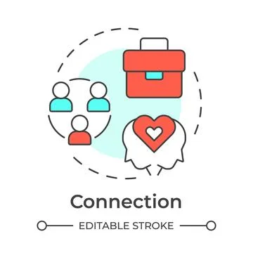 Connection multi color concept icon Stock Illustration