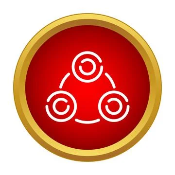 Connection network icon on a red button Illustrazione stock