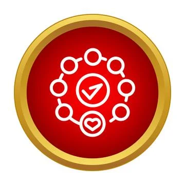 Connection network showing approved communication with heart Stock-Illustration