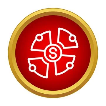 Connection network system showing letter s icon 스톡 일러스트