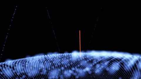 A Connection Node on a Digital Globe 4K Stock Footage 137750756