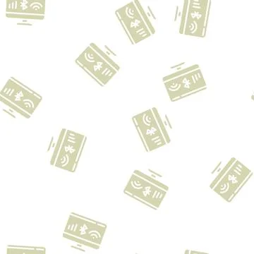 Connection operating system glyph vector seamless pattern 스톡 일러스트