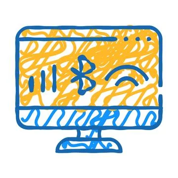 Connection operating system icon doodle illustration Illustrazione stock