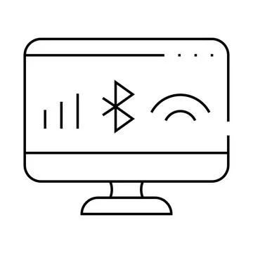Connection operating system line icon vector illustration Illustrazione stock
