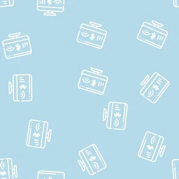 Connection operating system line vector seamless pattern Illustrazione stock