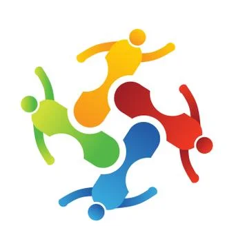 Connection people group Stock Illustration