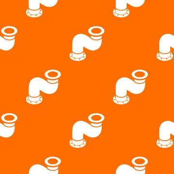 Connection pipe pattern vector orange Illustrazione stock