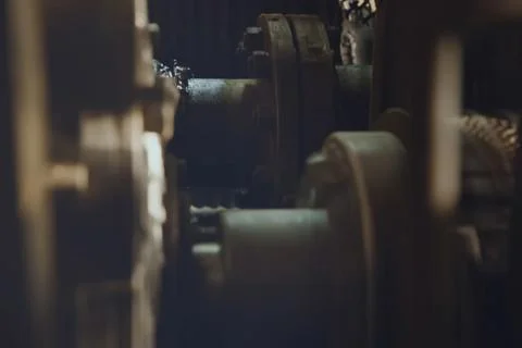 Connection of pipelines using flange connection. Stock Photos