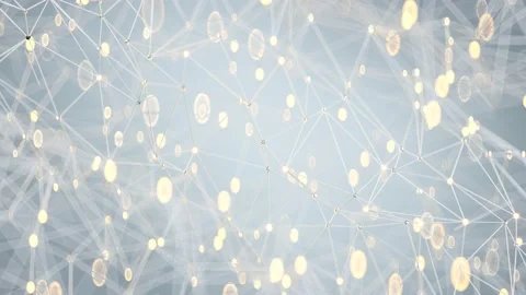 Connection plexus structure seamless loop 3D render animation Stock Footage 166438781