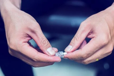 Connection procedure UTP cable, Twisting Cable Tool Twisted Pair Ethernet UTP Stock Photos