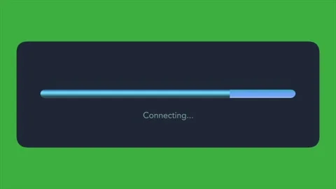 Connection progress bar animation from connecting to connected on green screen Stock-Footage 330849730