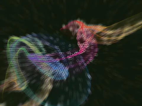 Connection rainbow network concept science abstract geometrical tech backgrou Stock Illustration