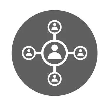 Connection, relationship, teamwork icon. Gray vector graphics. Stock Illustration