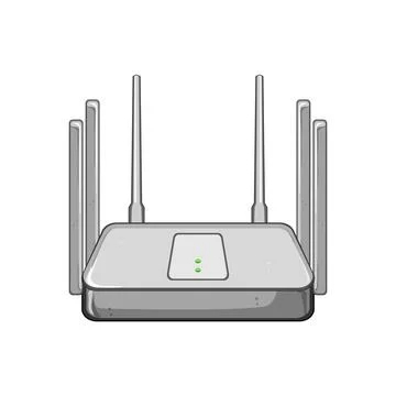 Connection router cartoon vector illustration Stock Illustration