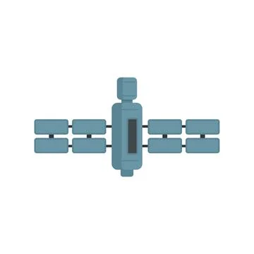 Connection satellite icon flat isolated vector Stock Illustration