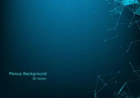 Connection science background. Modern polygonal technology with lines and dot Stock Illustration