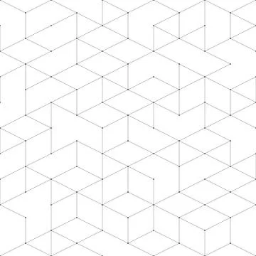 Connection seamless structure. Modern line art pattern with connecting lines on Stock Illustration